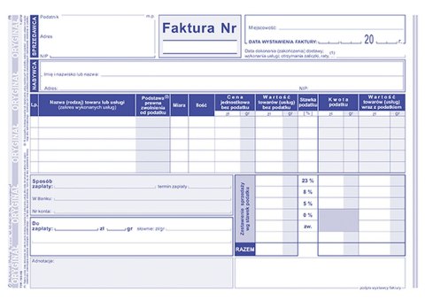 Druk samokopiujący A5 S o/2k 81k. Michalczyk i Prokop (103-XE)