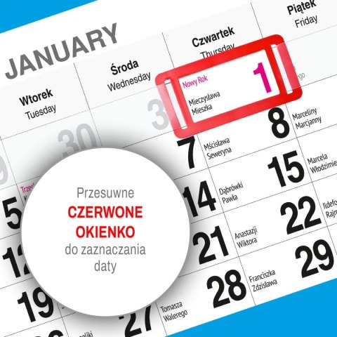 Kalendarz ścienny WIDOK 310mm x 790mm Press