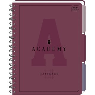 Kołozeszyt (kołonotatnik) A4 ACADEMY A4 100 # PP 100k. 90g krata Interdruk (z przekładkami)