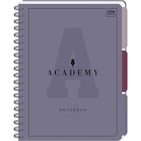 Kołozeszyt (kołonotatnik) A4 ACADEMY A4 100 # PP 100k. 90g krata Interdruk (z przekładkami)