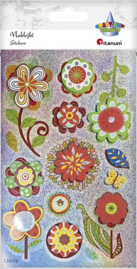 Naklejka (nalepka) Craft-Fun Series Kwiatki Titanum (LM-009)