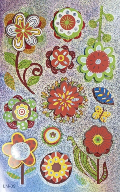 Naklejka (nalepka) Craft-Fun Series Kwiatki Titanum (LM-009)