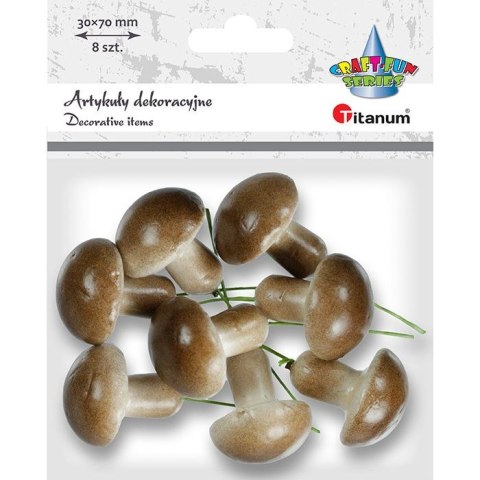 Ozdoba styropianowa Craft-Fun Series grzybek na druciku Titanum (92637)