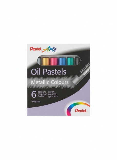 Pastele olejne 6kol fluorescencyjne 840010402483 6 kol. Pentel (PHN-M6)