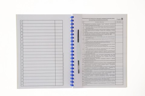 Teczka do akt osobowych A4 ABCDE niebieski Warta (339-097)