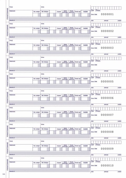 Druk offsetowy A4 Kwitariusz przychodowy A4 30k. Michalczyk i Prokop (400-1)