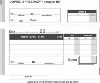 Druk offsetowy A6 dowód sprzedaży 80k. Michalczyk i Prokop (261-5)