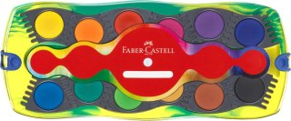 Farby akwarelowe Dinozaury +brokat + naklejki 12 kolor. Faber Castell (125013 FC)