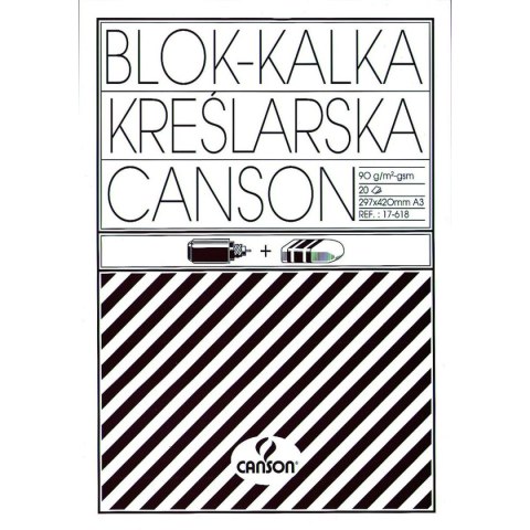 Kalka kreślarska A3 przezroczysty 90g [mm:] 297x420 Canson (200005323)