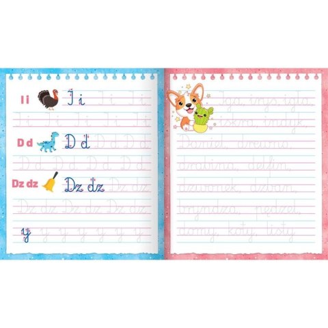 Książka dla dzieci Kolorowa kaligrafia z pisakiem. Piszę i zmazuję Aksjomat