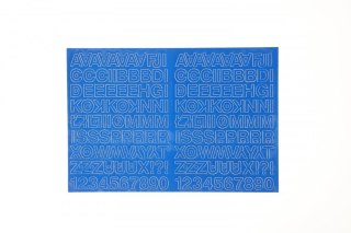 Litery samoprzylepne niebieskie