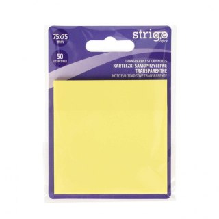 Notes samoprzylepny (karteczki) strzałki 4kol 75x75 żółty 50k [mm:] 76x76 Strigo (SSN029)