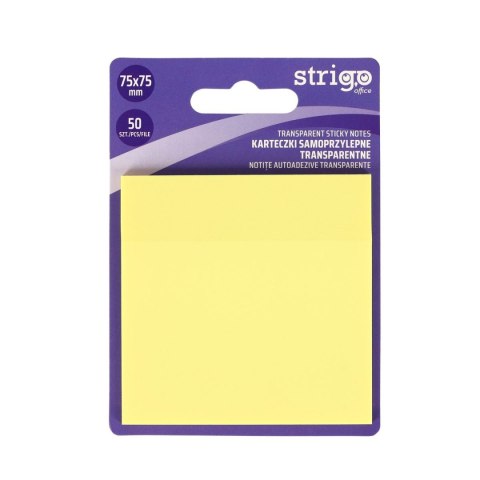 Notes samoprzylepny (karteczki) strzałki 4kol 75x75 żółty 50k [mm:] 76x76 Strigo (SSN029)