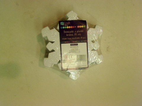 Ozdoba piankowa śnieżynki pianki brokat 24szt. Dp Craft (kspi-111)