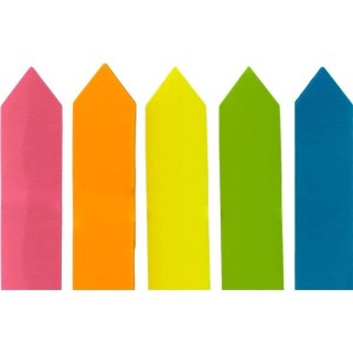 Zakładka indeksująca papierowa 12x44mm 5 kolorów fluo STRZAŁKI