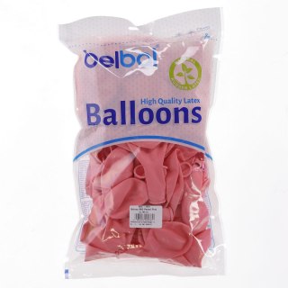 Balon gumowy pastelowy 100 szt różowy jasny 12cal Partydeco (12P-004)