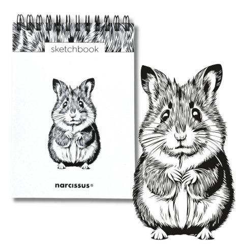Blok artystyczny szkicownik chomik A6 120g 60k Narcissus
