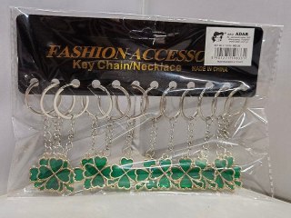 Brelok metalowy koniczynka karta 12szt. Adar (598331)