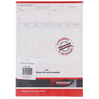 Druk samokopiujący A4 faktura VAT A4 uniwersalna 100k. Stolgraf (F4)
