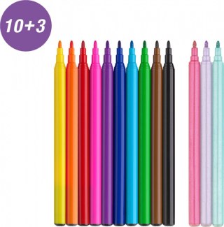 Flamaster Jednorożec + naklejki 10+3 kol. Faber Castell (554213 FC)