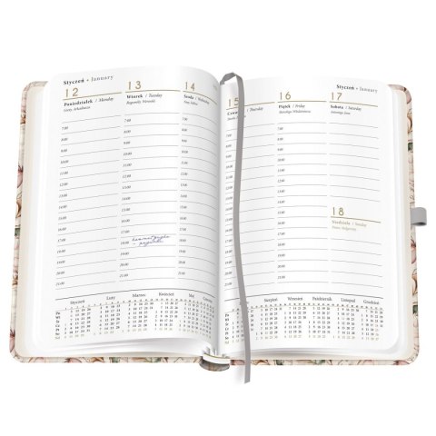 Kalendarz książkowy (terminarz) AZURE mat+uv A5 Interdruk (192K)