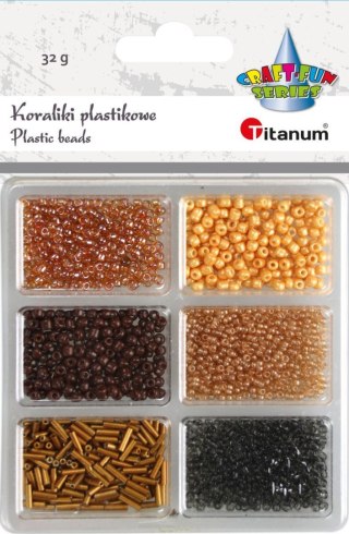 Koraliki kreatywne Craft-Fun Series tonacja brązowa Titanum (25BR014)