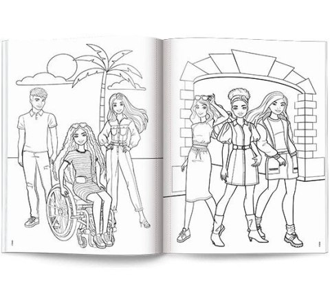 Książka dla dzieci Barbie™. Megakolorowanka. Brokatowe naklejki Ameet (KOLB 1101)