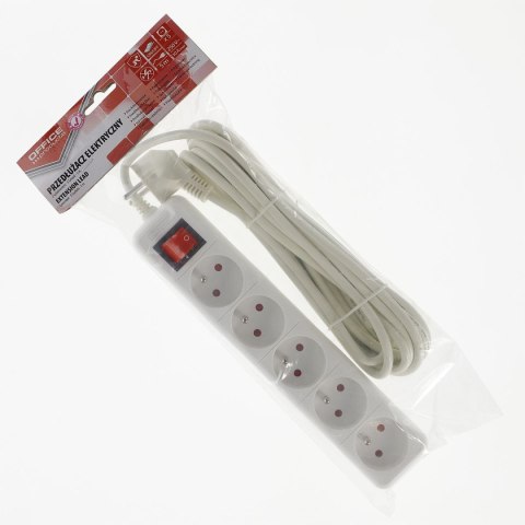 Listwa zasilająca 5m 5 gniazd Office Products (13115541-14)