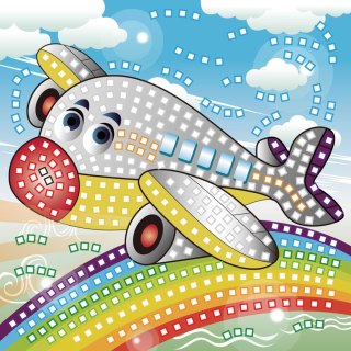 Mozaika Glitter SAMOLOT Fun&Joy (FJSR2202)