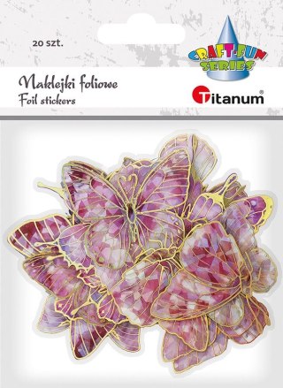 Naklejka (nalepka) Craft-Fun Series Motyle różowe Naklejki foliowe Titanum (25CR002)