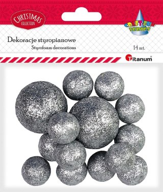 Ozdoba styropianowa Craft-Fun Series kulki (mix)mm Titanum (BJ25042718)