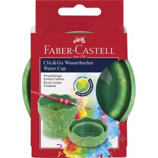 Pojemnik na wodę clic&go marble zielono żółty Faber Castell (181528 FC)
