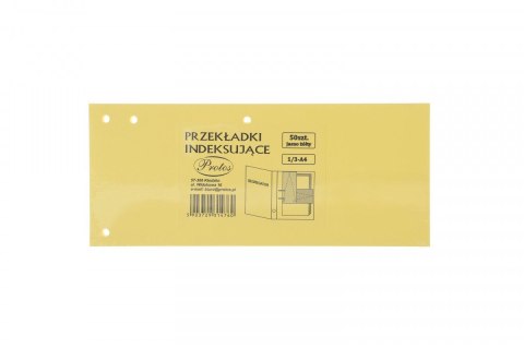 Przekładka czysta indeksująca 1/3 A4 żółty jasny 160g 50k Protos