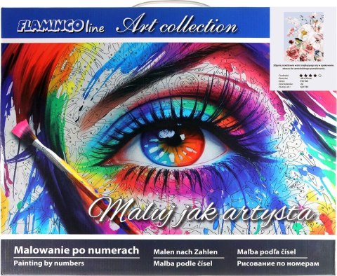 Zestaw kreatywny Malowanie po numerach 40x50cm Kwiaty Flamingo Line (FSY195)