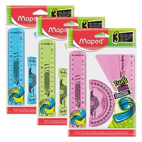 Komplet geometryczny TWIST N FLEX NIEŁAM. LIN 15/EKIER/KĄ 3 el. Maped (895024)