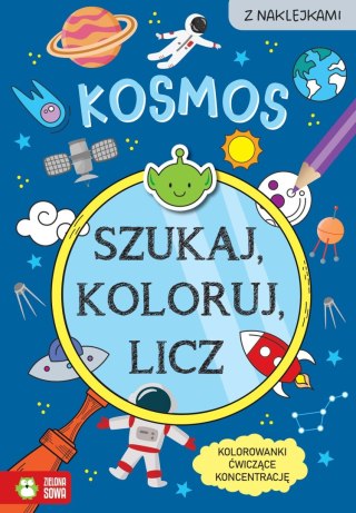 Książka dla dzieci Szukaj, koloruj i licz. Kosmos Aksjomat