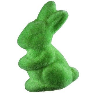 Ozdoba wielkanocna Zajączek flokowany zielony 9CM Arpex (WN3513)