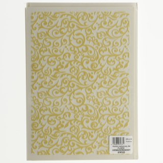 Papier ozdobny (wizytówkowy) A4 welurowy flock ciemnokremowy 220g kremowy 220g Galeria Papieru (208322)