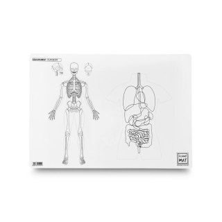 Podkład na biurko FUNNY MAT white CIAŁO sfu1022 biały polipropylen PP [mm:] 335x480 Strigo (8681379310222)