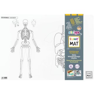 Podkład na biurko FUNNY MAT white CIAŁO sfu1022 biały polipropylen PP [mm:] 335x480 Strigo (8681379310222)