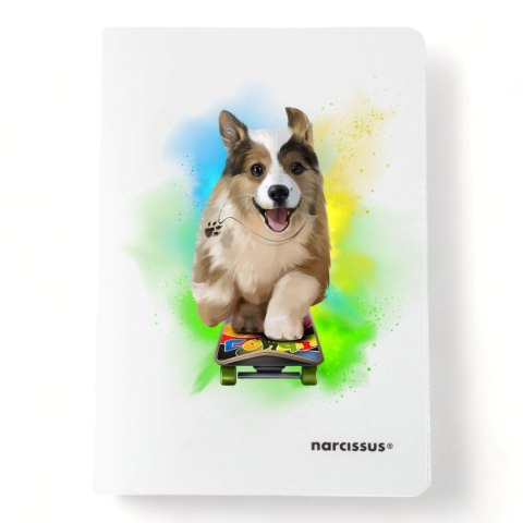 Zeszyt A5 PP 32k. 80g KRATKA Narcissus