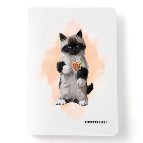 Zeszyt A5 PP 32k. 80g KRATKA Narcissus