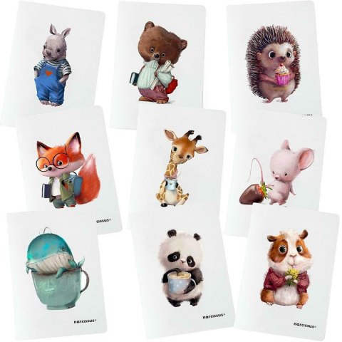 Zeszyt A5 cute PP 60k. 80g krata Narcissus