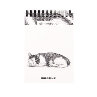 Blok artystyczny szkicownik kot A6 120g 60k Narcissus