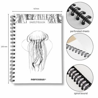 Blok artystyczny szkicownik meduza B5 120g 60k Narcissus