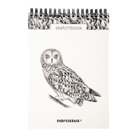 Blok artystyczny szkicownik sowa A5 120g 60k Narcissus