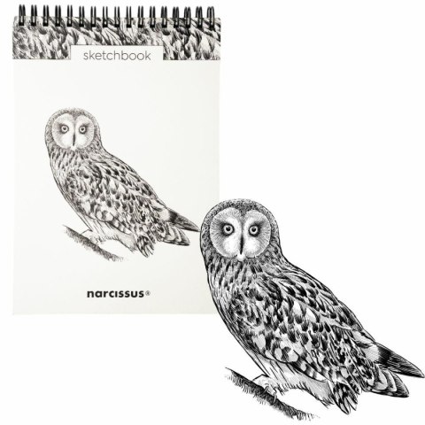 Blok artystyczny szkicownik sowa A5 120g 60k Narcissus
