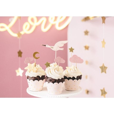 Dekoracja do muffinek - Bocian, 11-12 cm (1 op. / 7 szt.) Partydeco (KPM30)