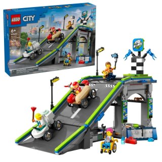 Klocki konstrukcyjne City Bez granic: tor z rampami dla wyścigówek Lego (60460)