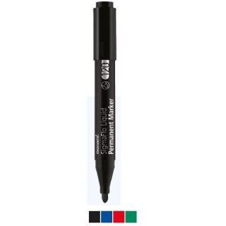 Marker permanentny niebieski wkład niebieski okrągła końcówka Monami